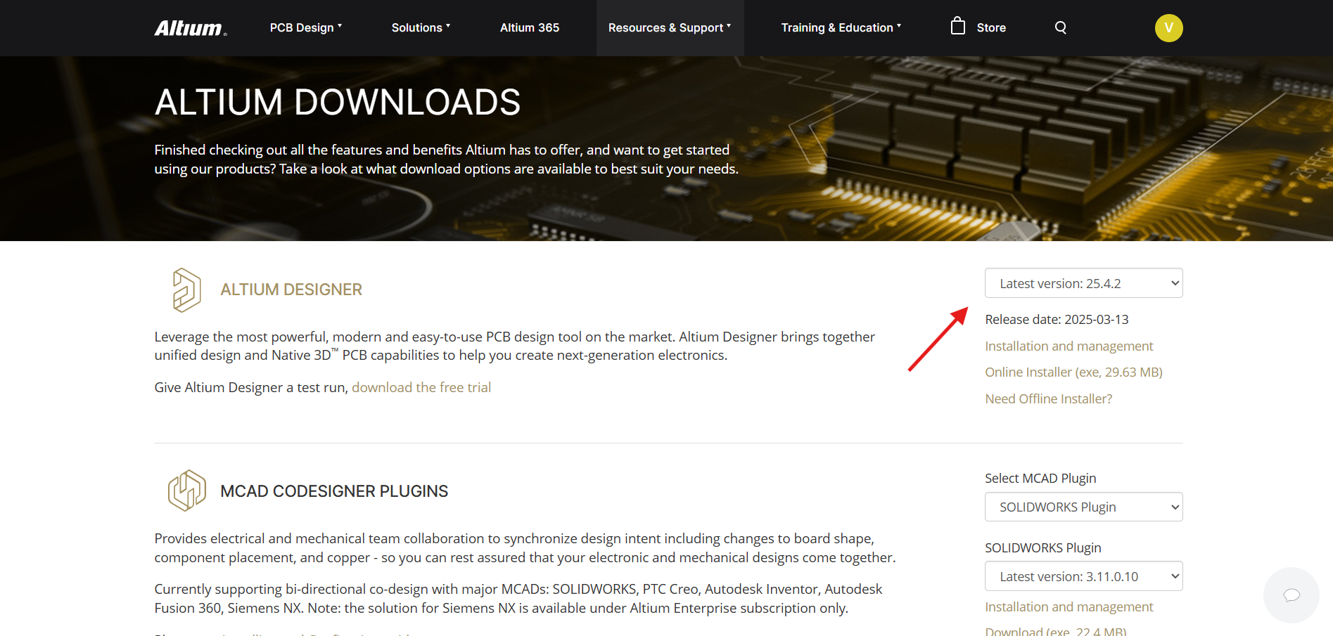 Downloads Page