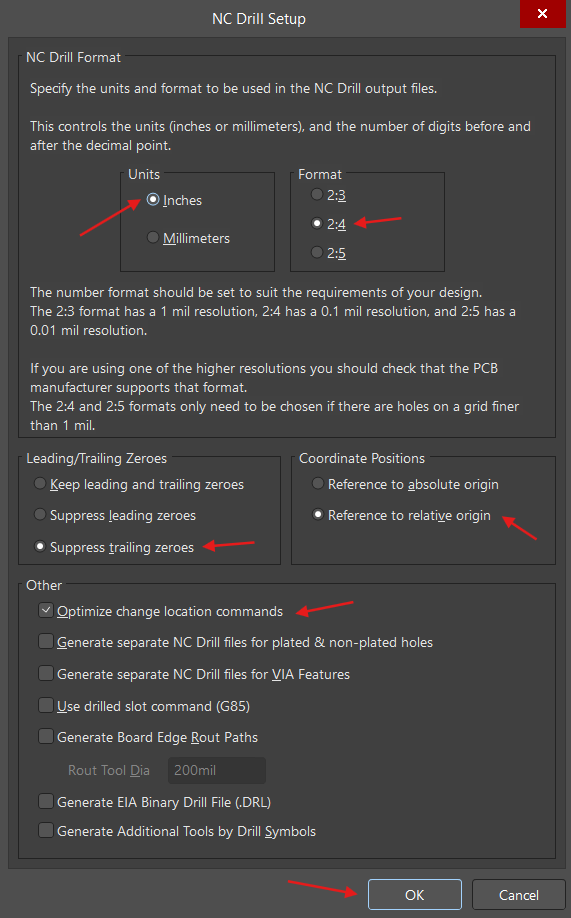 Setup Drill Files