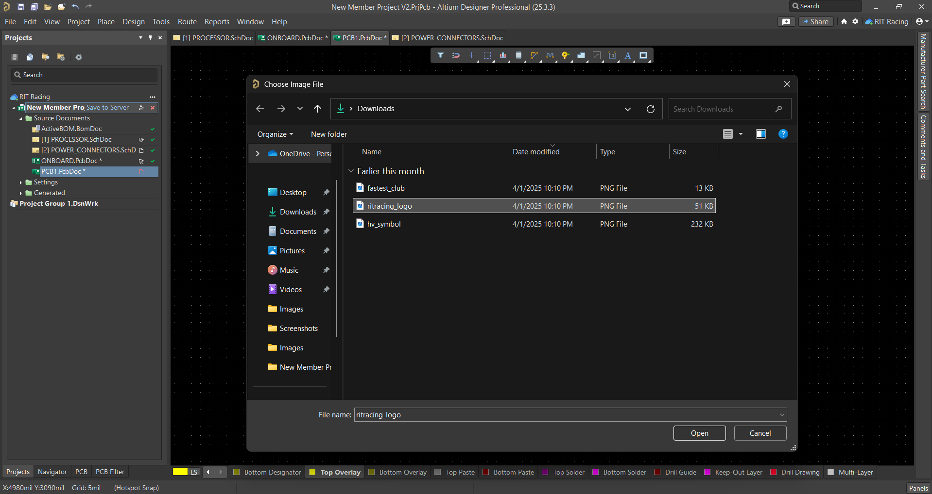 Selecting Image for Graphic