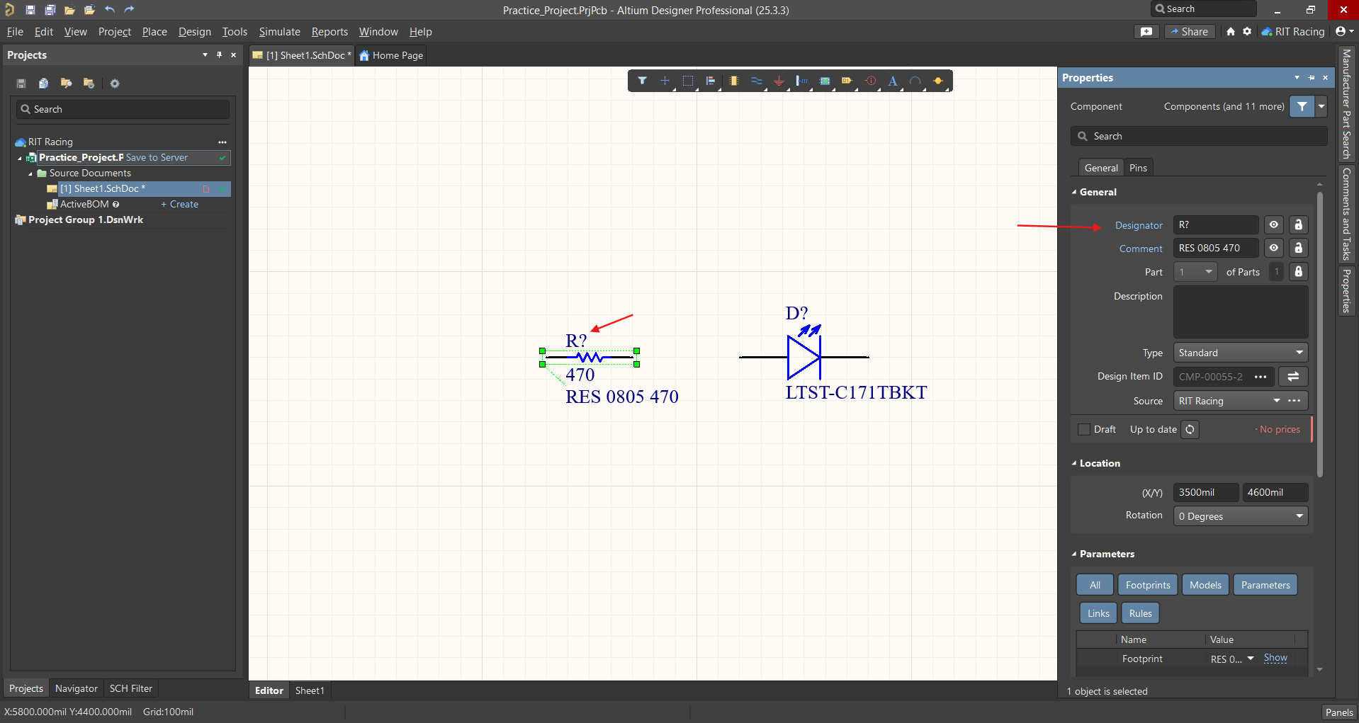 Setting Designator