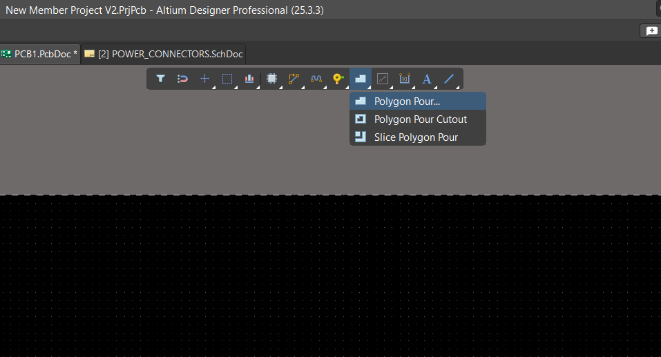 Polygon Pour in Toolbar