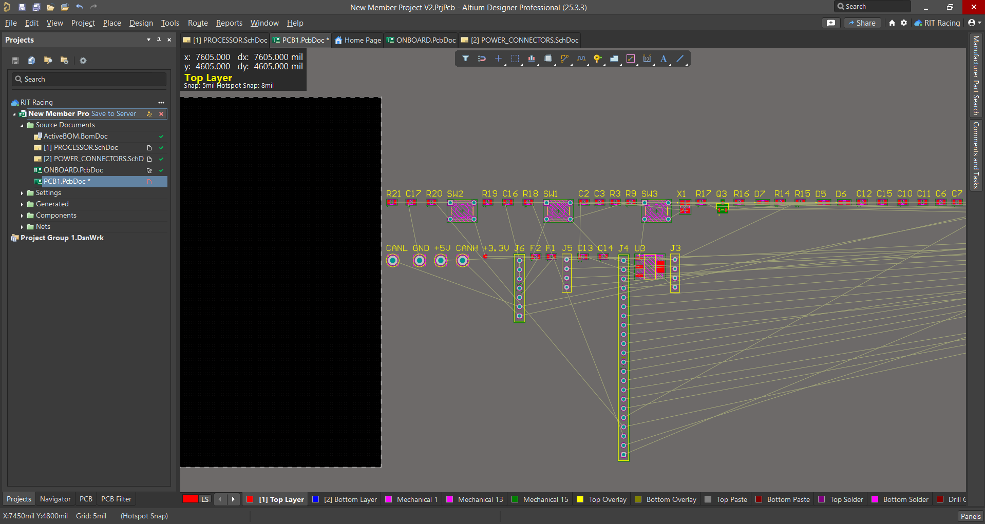 PCB Doc Updated with Components